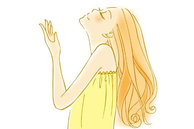 長髪の女性のイラスト