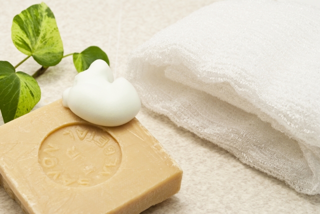石鹸とタオル